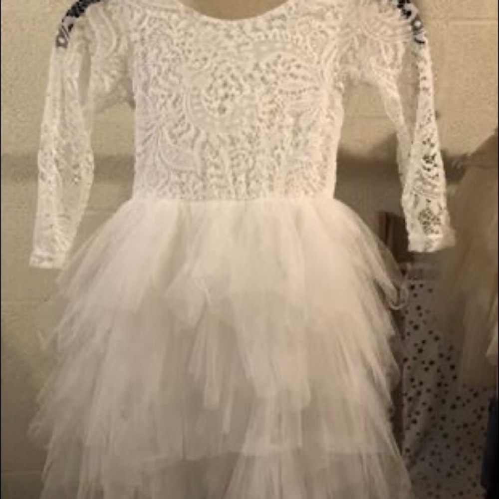 Backless Flower Girl Dress